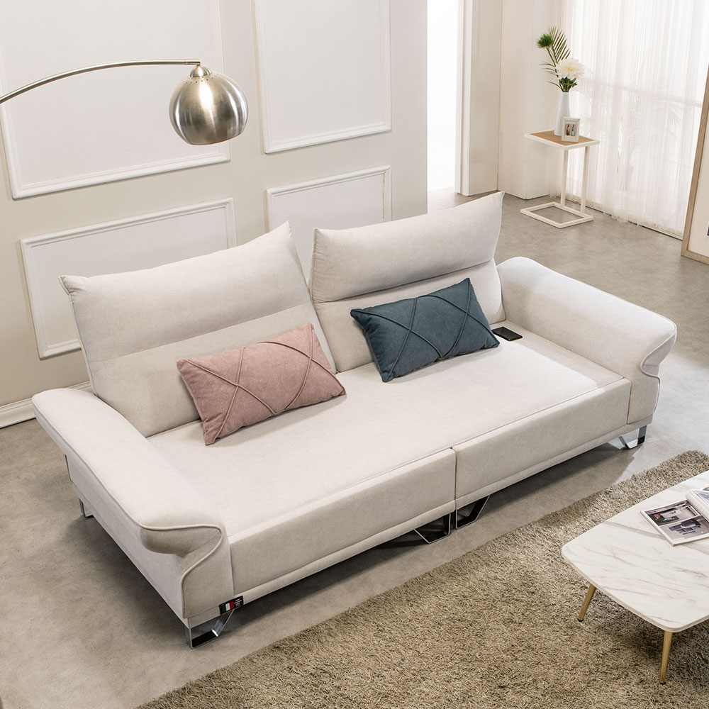 장인가구 순토 황토볼 온열 흙소파 틸팅형 3인소파