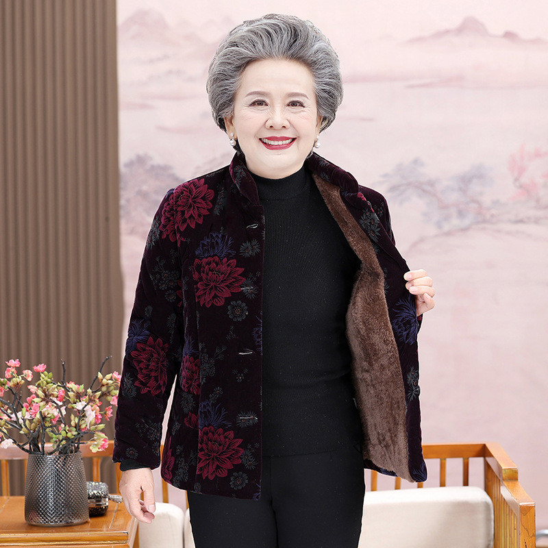 할머니 점퍼 기모 중년여성 패딩 파카 70대 80대 - 상세 이미지 2