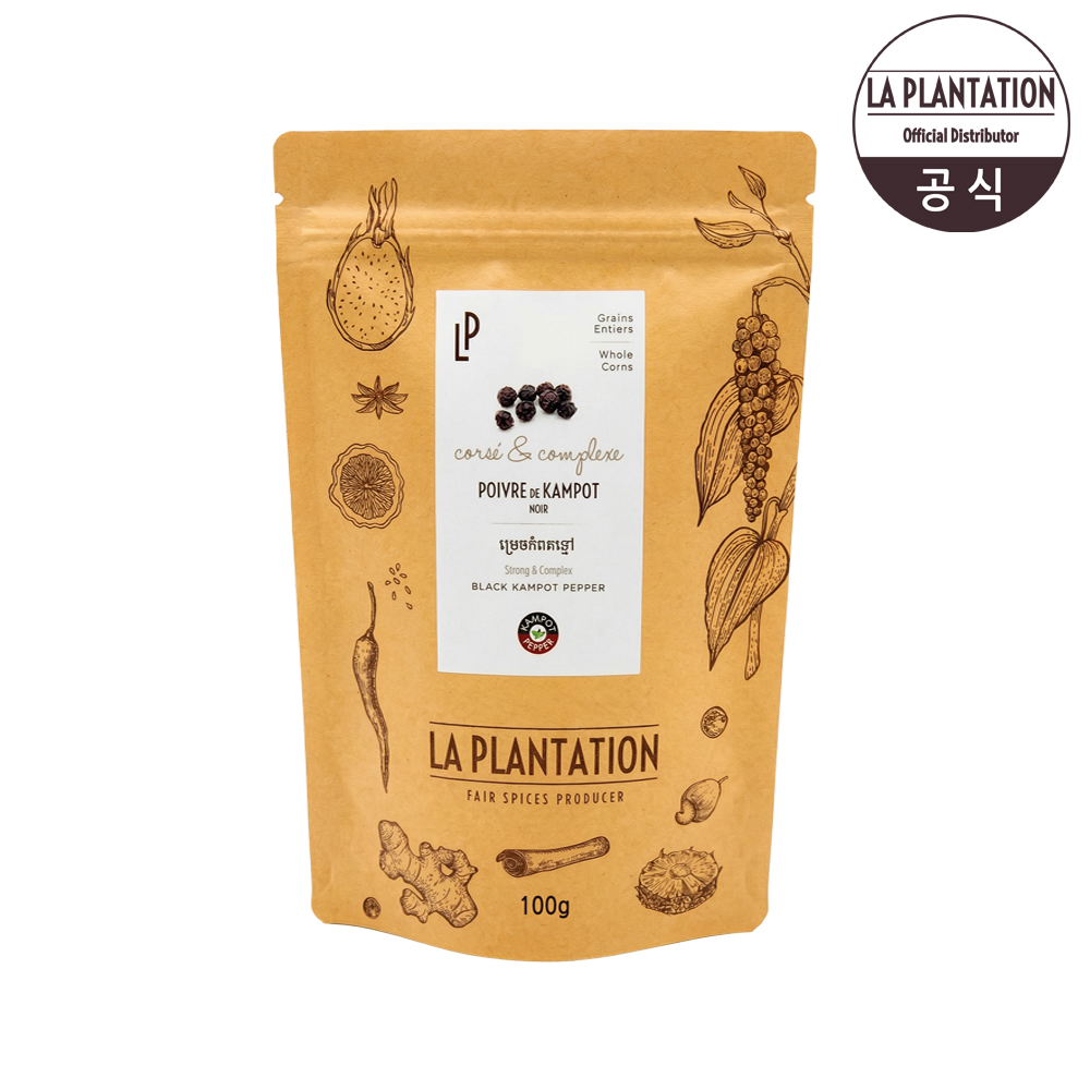 라 플랜테이션 캄보디아 캄폿 통후추 블랙 흑후추 100g, 1개 - 상품 이미지