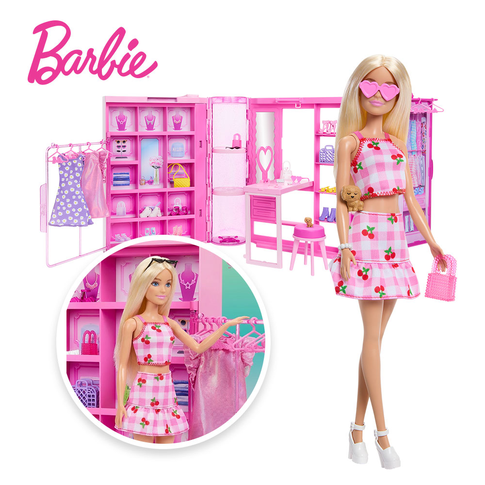 [BARBIE] 바비 패션 드림 옷장 액세서리 세트 패션인형 코디놀이 스타일링 여아선물 - 상품 이미지