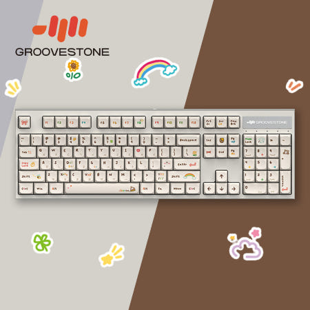 엠스톤 그루브스톤 GV10 예쁜 키보드 따듯한 크레용 GA, 저소음 밀키S축 38G