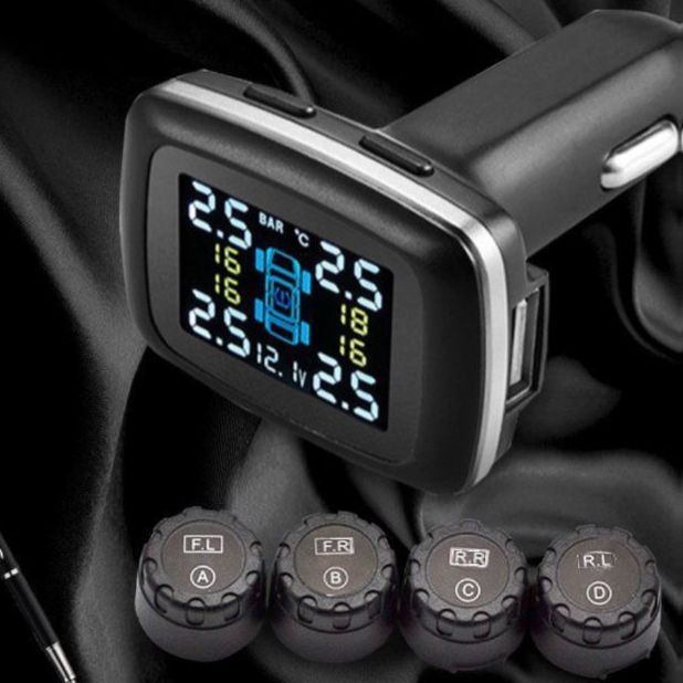 시거잭 TPMS 온도 측정 전압 배터리 타이어 센서 차량용 공기압 자동차 - 상품 이미지