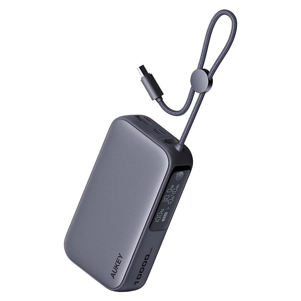 아오키 스파크 슬링 30W 10000mAh 초고속 충전 보조배터리 스마트 디스플레이/내장 C타입 케이블/패스쓰루 지원 - 상세 이미지 3