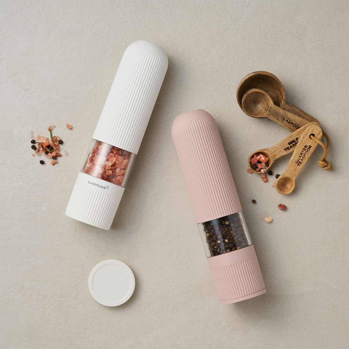 락앤락 소금 후추 전동 그라인더 2P세트 (EJM119S2WP) 제품 이미지