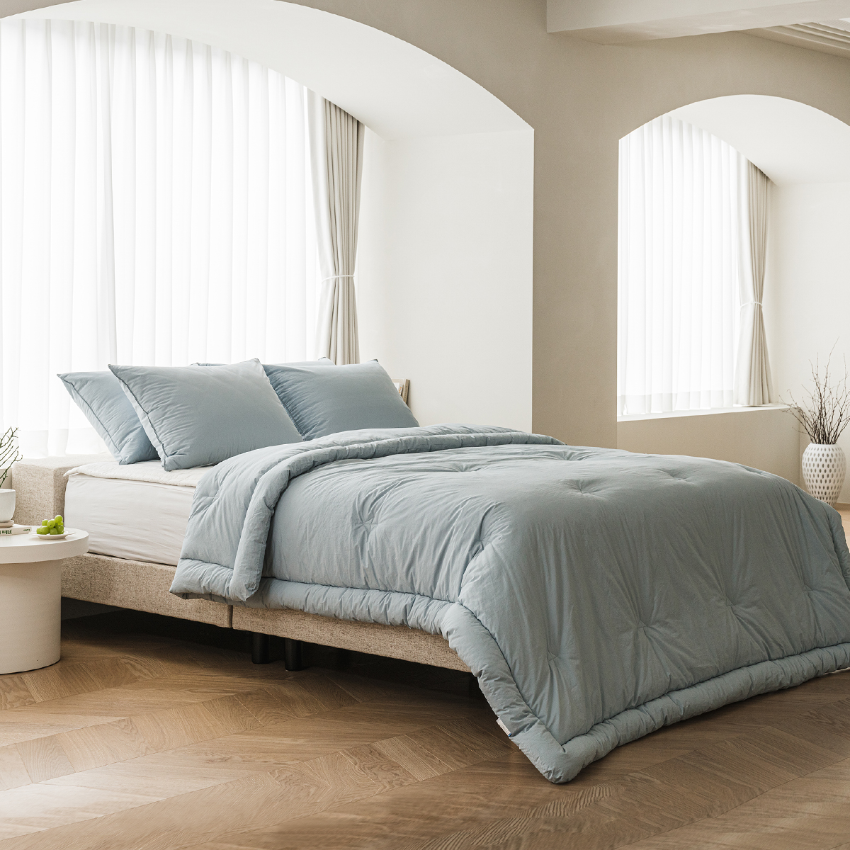 순면 60수 레이크 신혼 부부 호텔이불 차렵이불 세트 Q