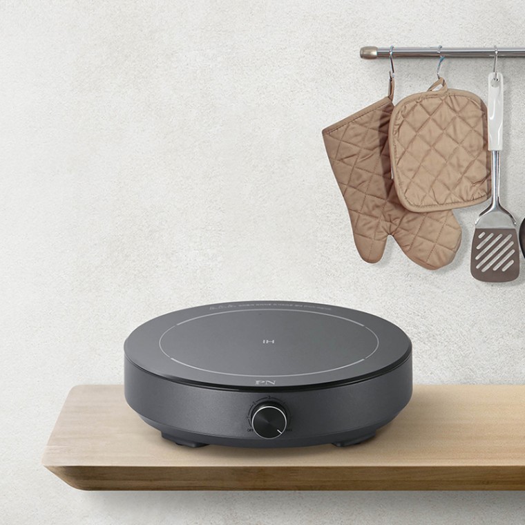 PN풍년 도야 원형 1구 인덕션 21cm 자취용 업소용 취사도구 휴대용 그레이