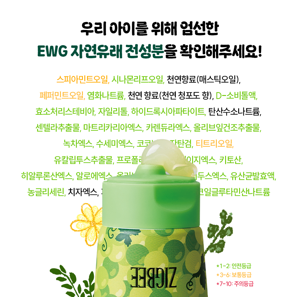 지그비 주니어 고불소 구취케어 박하선 어린이 악어 치약 자연유래성분 청포도향, 117g, 4개 이미지 6