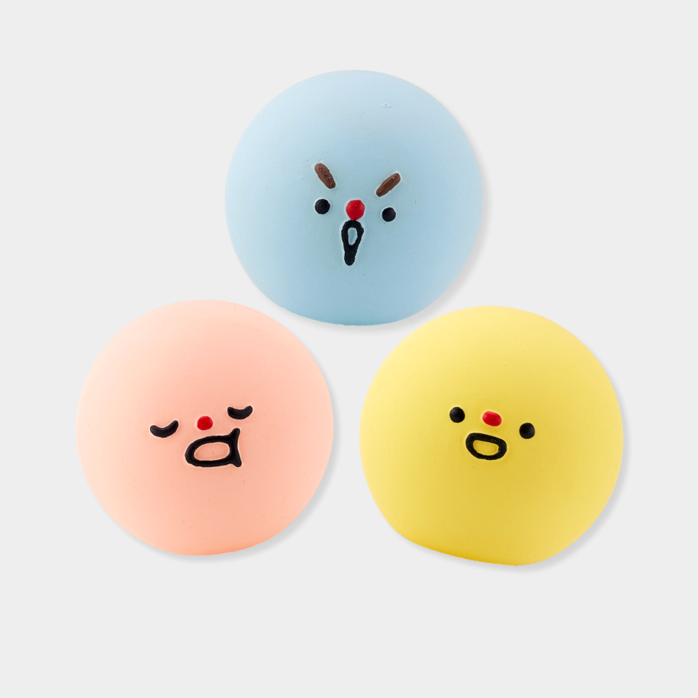 [아아랜드] 동그리 4cm(핑크) 라텍스토이 삑삑이 강아지 분리불안 장난감