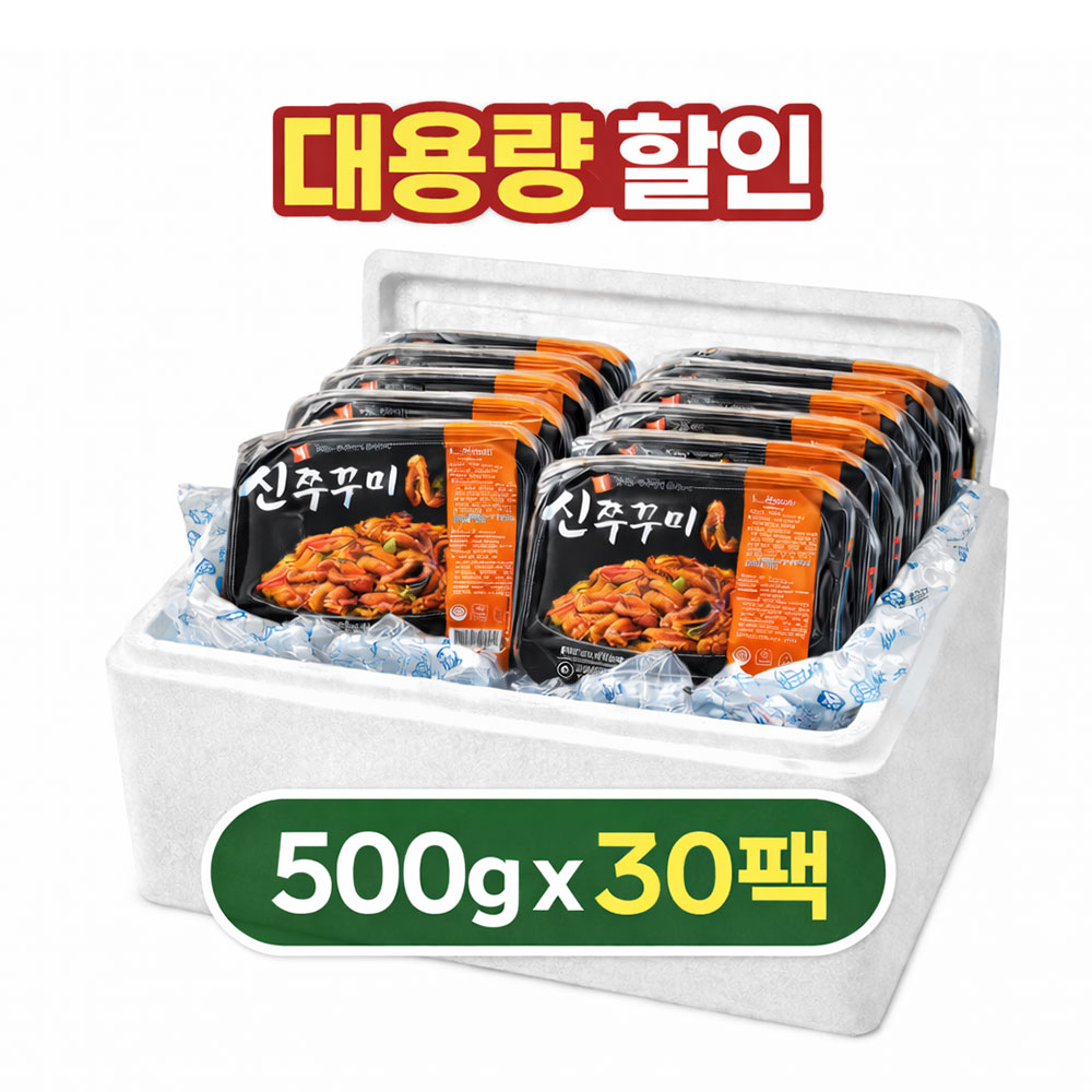 대용량 프리미엄 신쭈꾸미 500g 30팩 양념쭈꾸미 대용량 - 상품 이미지