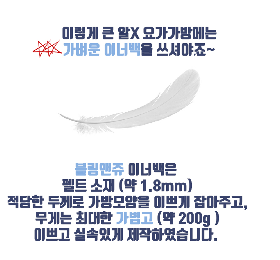 블링앤쥬 알로 호환 이너백 지퍼형 에코백