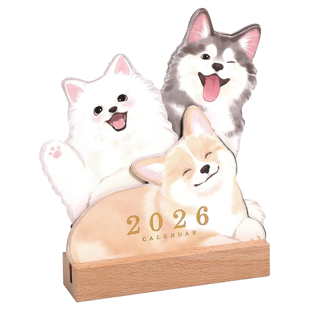 미니 책상 달력 창의적이고 귀여운 애완동물 장식 16.5cm 강아지 월간 - 독특한 모양 5.5인치) x 14cm(6.5인치 데스크탑 Cats - 상품 이미지