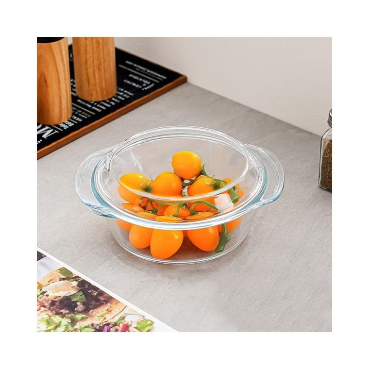 루미나D 전자레인지 원형 내열유리 뚜껑 오븐그릇 용기 1000ml