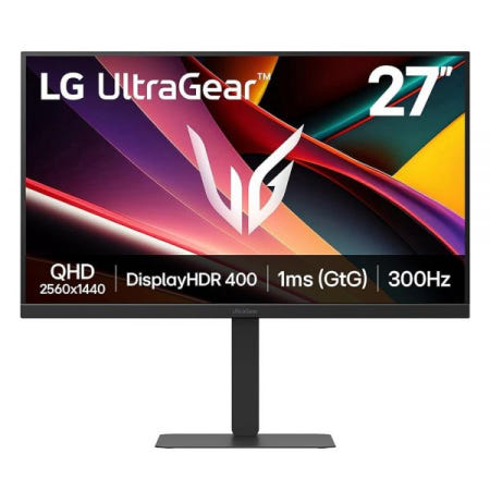 [해외]LG 27G640A-B 27인치 울트라기어 QHD (2560 x 1440) IPS 게이밍 모니터, 300Hz, 1ms, NVIDIA G-Sync, AMD FreeSync 프
