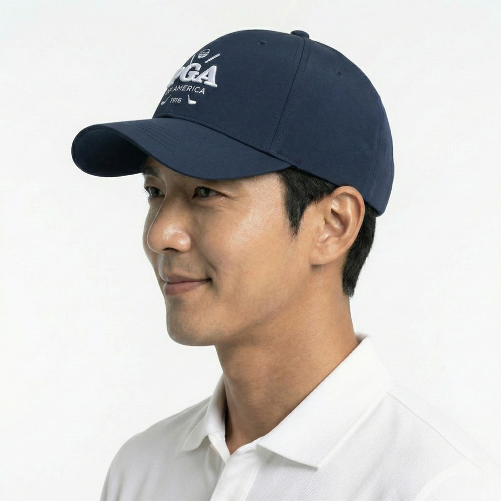 PGA 남성용 시그니처 3D 자수 로고 볼캡 PGA-CP03 네이비, FREE - 상세 이미지 2