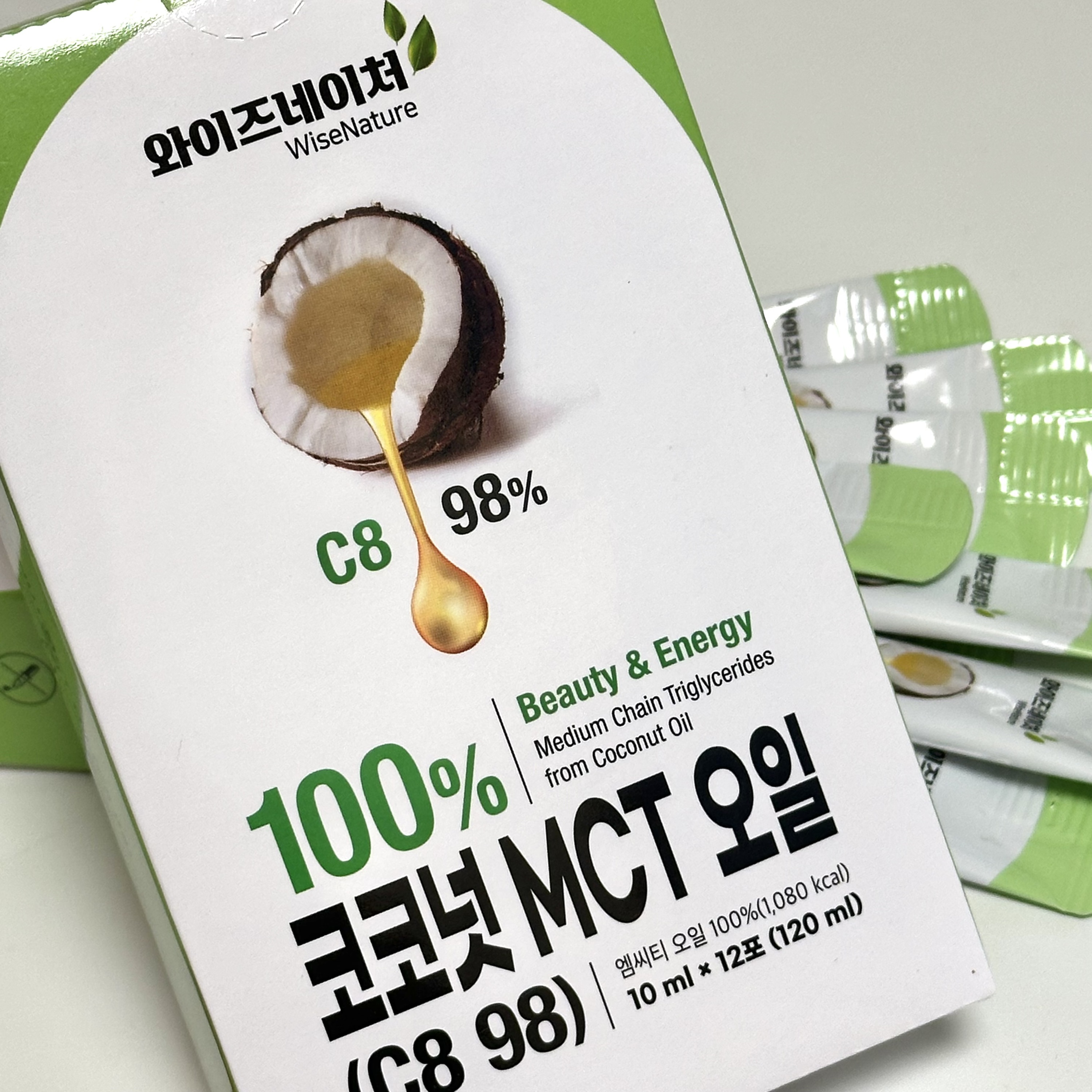 와이즈네이처 100% 코코넛 MCT오일 (C8 98) 12포, 7개 이미지 6