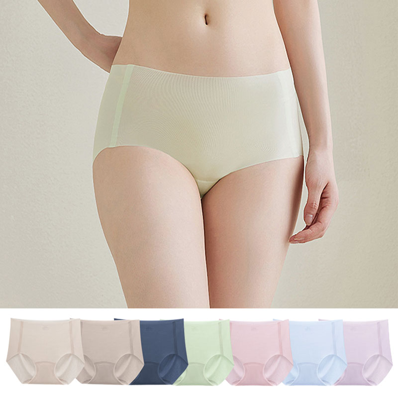 노라인 초경량 나일론 하이웨이스트 맥시 심리스팬티 요일팬티 7종 세트 - 메인 이미지