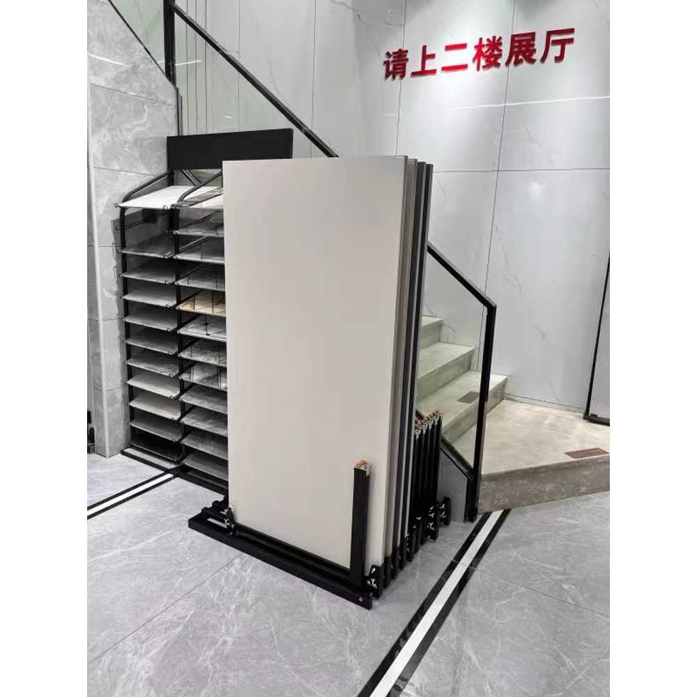 타일 전시대 바닥재 대판 마루 진열 수납 진열장 석판 55cm 20개 전시 - 상세 이미지 4