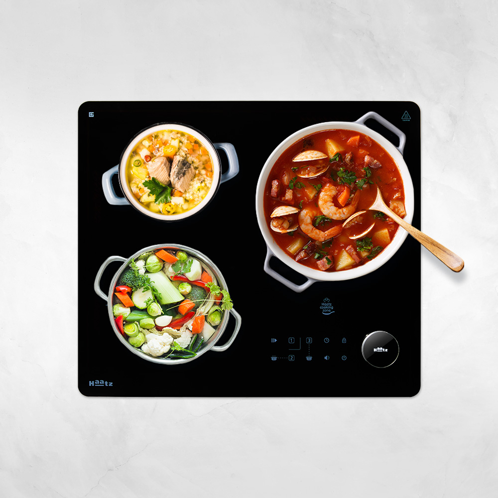 하츠 인덕션 3구 스마트휠 화이트 블랙 EIC-30HWR241 전기레인지 쿡탑 설치비포함