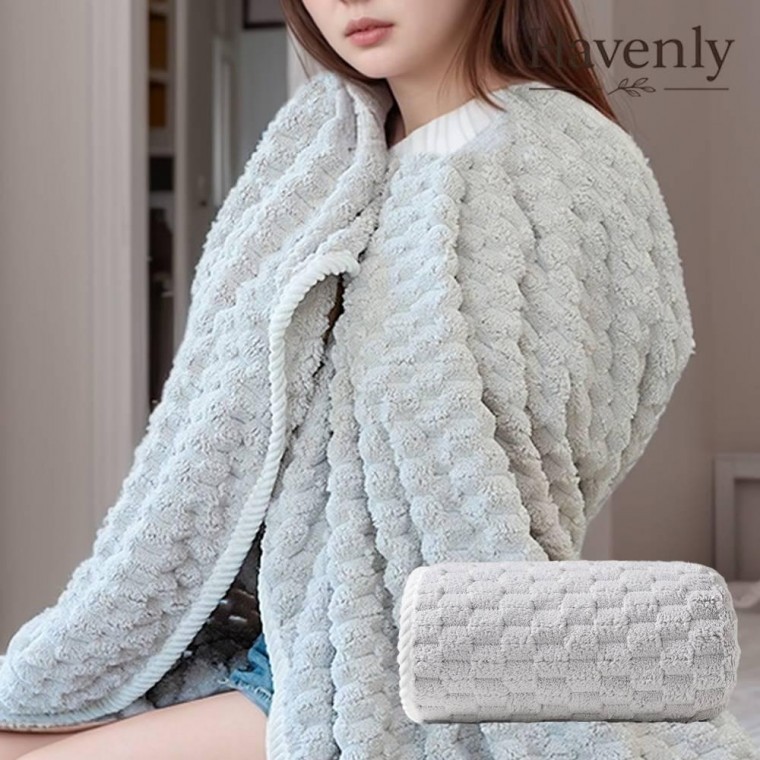 목욕타월 비치 보풀없는 베일 벨벳 부드러운 헤이븐리 대형타월 그레이 클라우드 체크 선물용수건