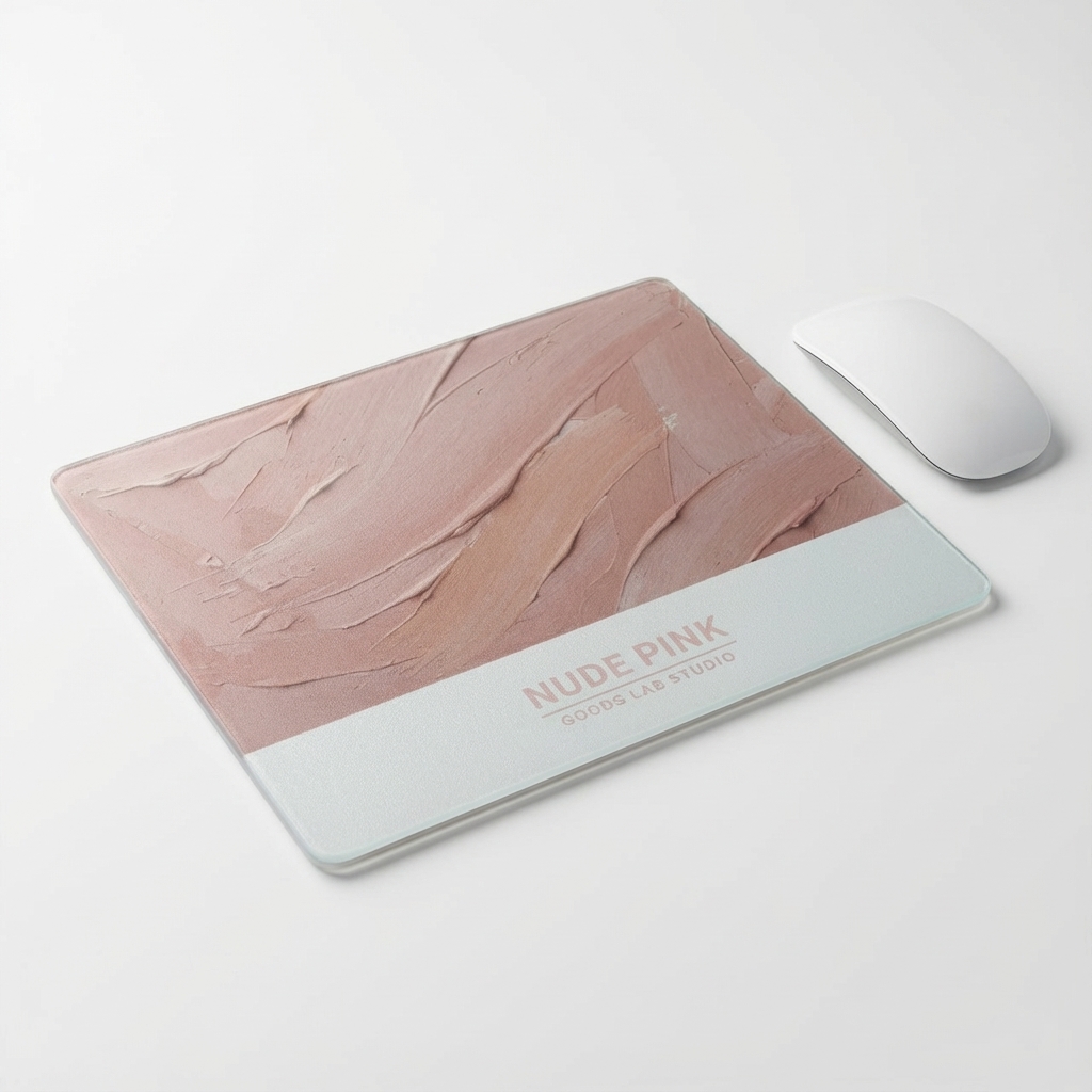 [무배당발] 유리패드 강화유리 마우스패드 게이밍 컬러시리즈 10종 PURE WHITE - 상세 이미지 5