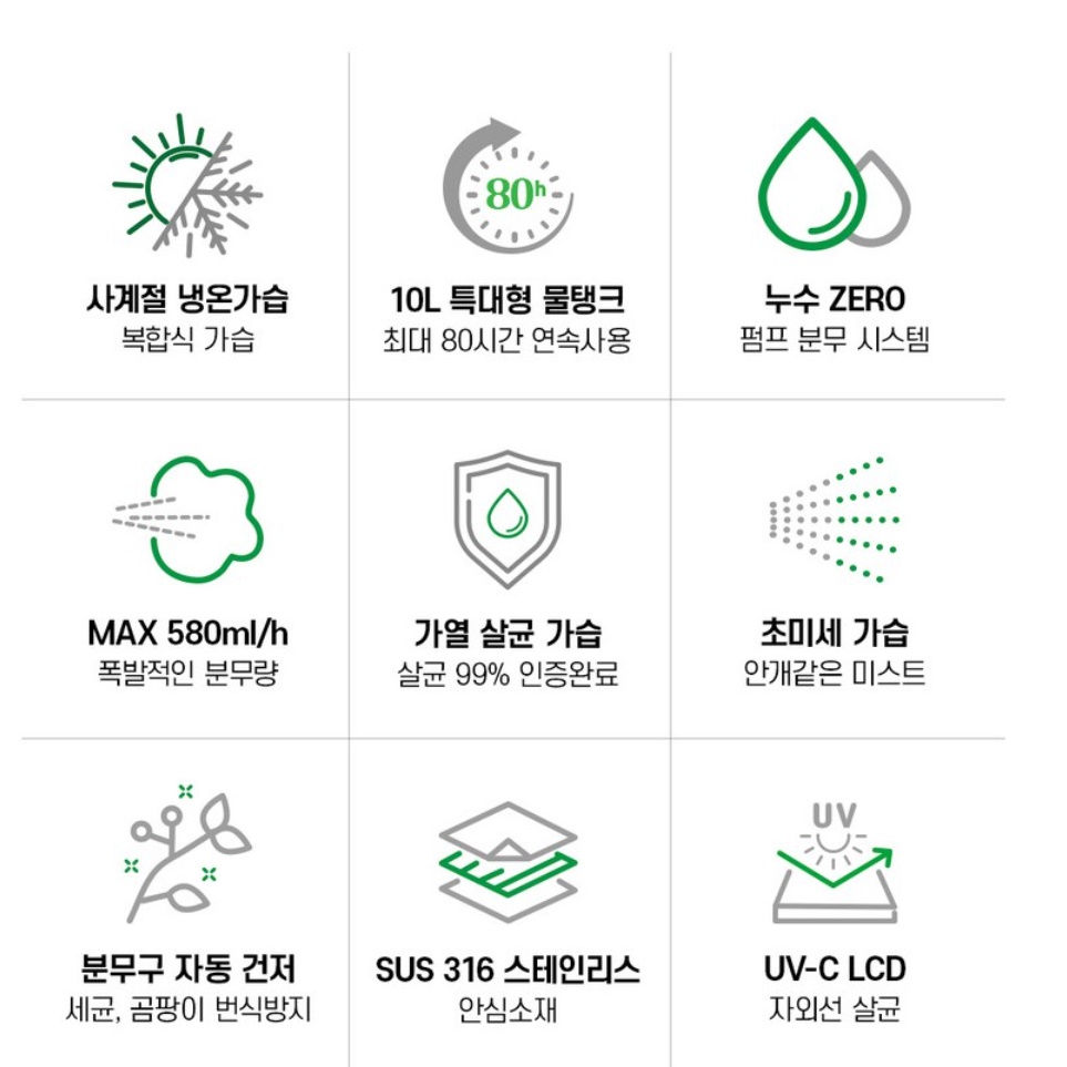 대용량 화이트 가습기 매장 영업용 매장용 업소용 가습기 대형 가습기