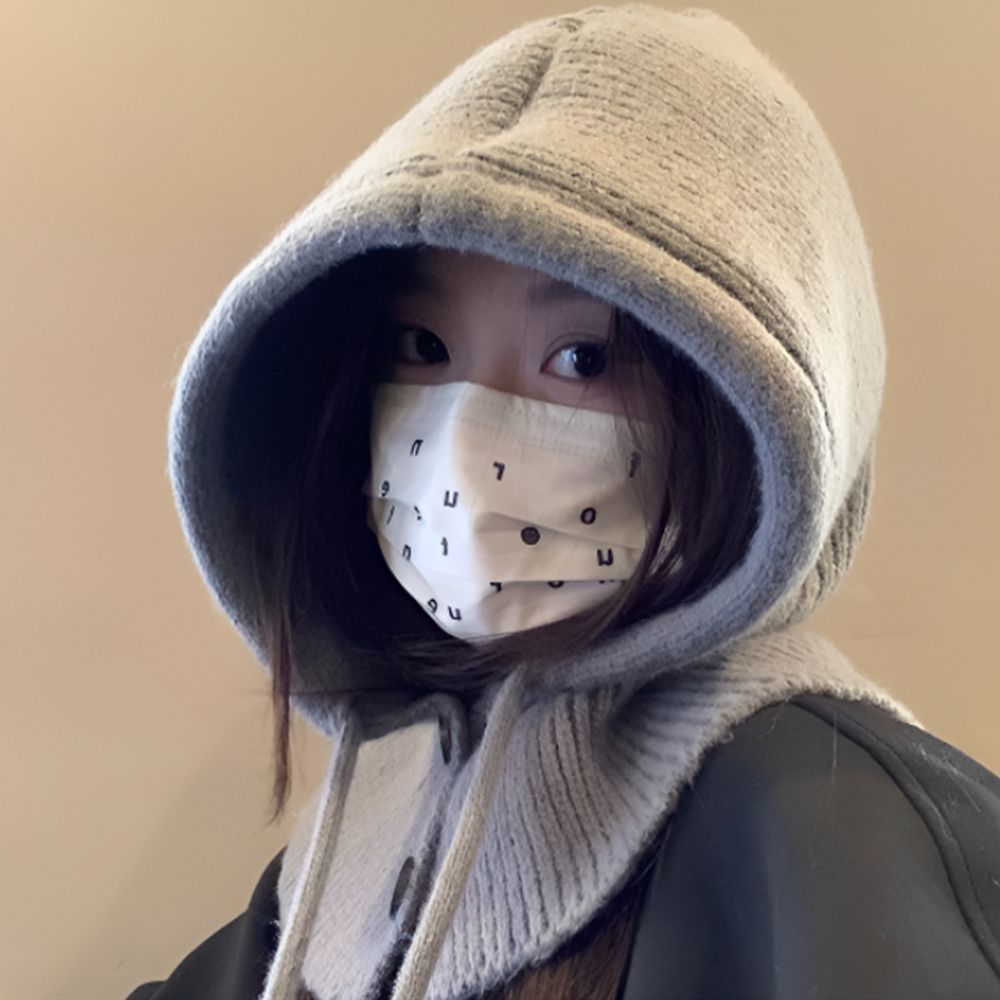 겨울 니트 바라클라바 마스크 방한 모자 넥워머 남녀공용 방한용품 - 상세 이미지 2