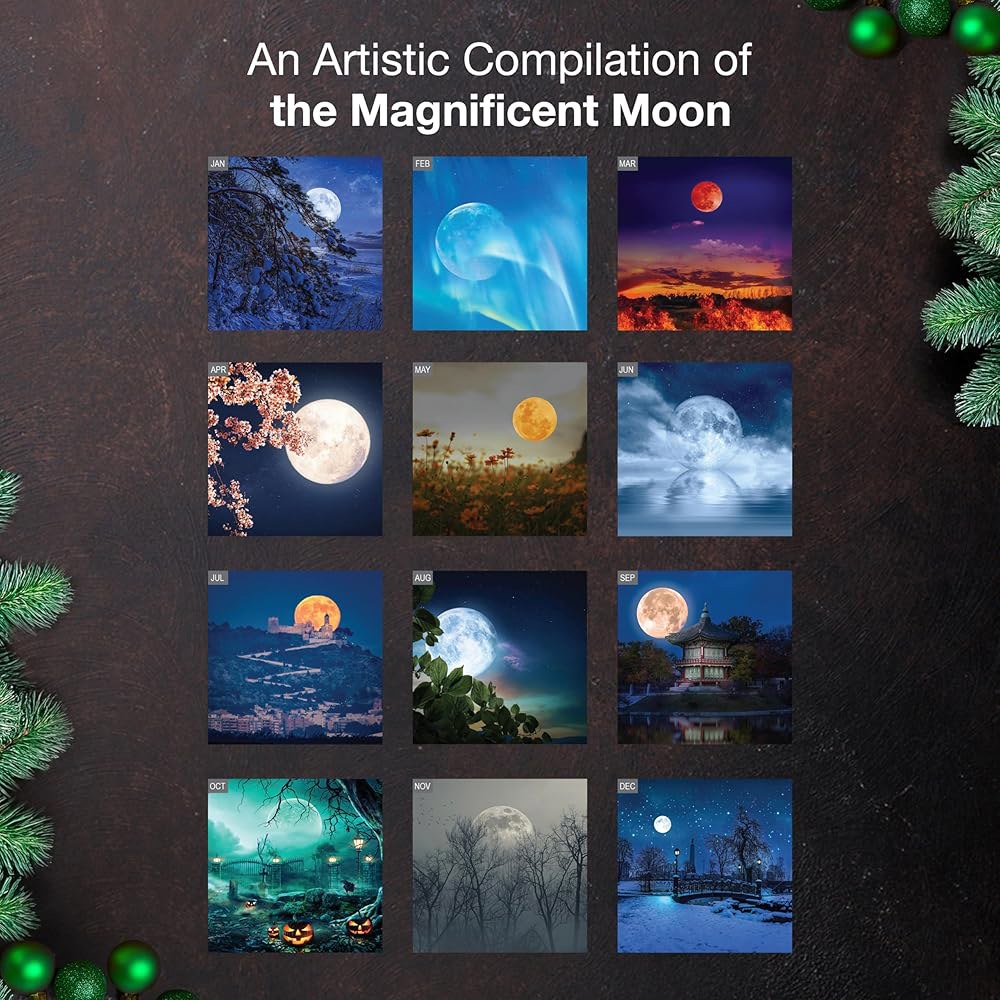 Moonscapes 2026 벽 달력 12개월 x 24인치) 튼튼한 종이 30.5cm 두껍고 선물 때 61cm(12인치 펼쳤을 01 Moonscapes New 2026 - 상세 이미지 3