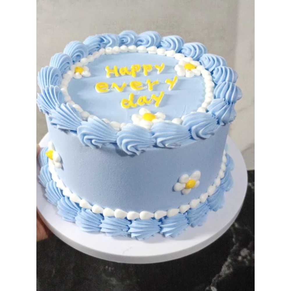 모형 케이크 3단 파티용품 디스플레이 유치원 기념일 8인치+6인치 2단 생일 케이크 - 상세 이미지 4