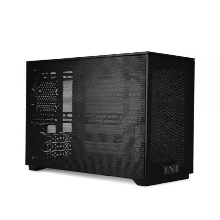 [해외]SSUPD Meshroom D Mini-ITX 소형 폼 팩터(SFF) 케이스 - 풀 메시 사이드 패널 도구가 필요 없고 쉬운 접근성 (차콜 블랙) (블랙 변형 B)