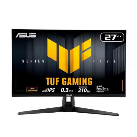 [해외]ASUS TUF 게이밍 27인치 1440P 모니터 (VG27AQL5A) - QHD (2560 x 1440), 210Hz, 0.3ms, 고속 IPS, 익스트림 로우 모션 블러