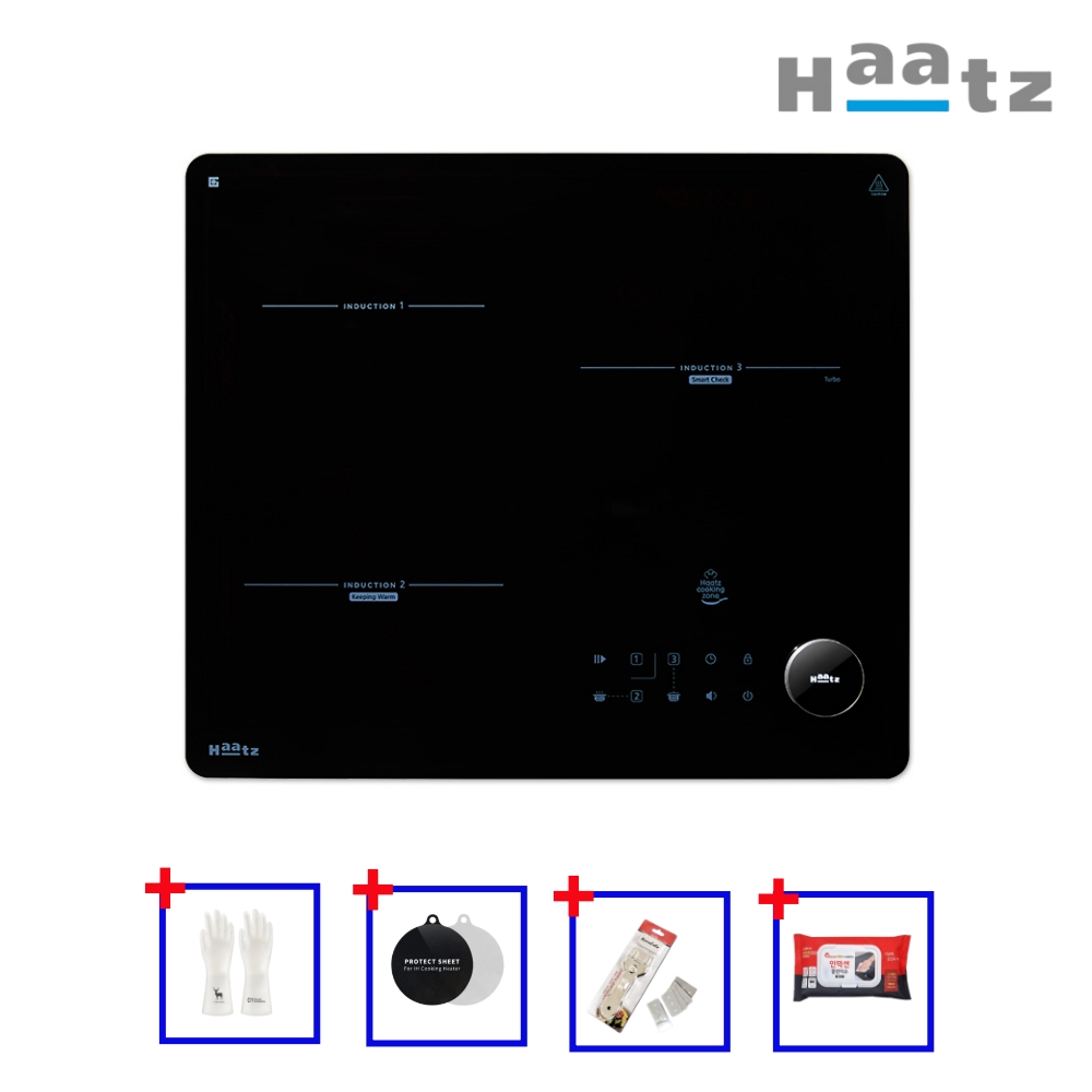 하츠 인덕션 3구 스마트휠 화이트 블랙 EIC-30HWR241 전기레인지 쿡탑 설치비포함