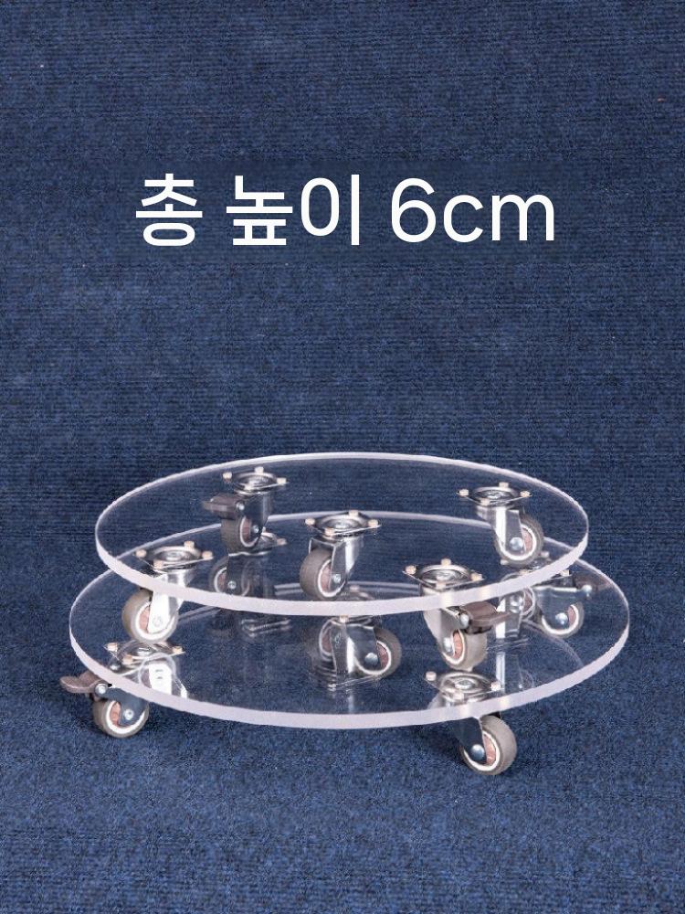 투명 아크릴 화분 받침대 바퀴달린 이동식 트레이 - 상세 이미지 2
