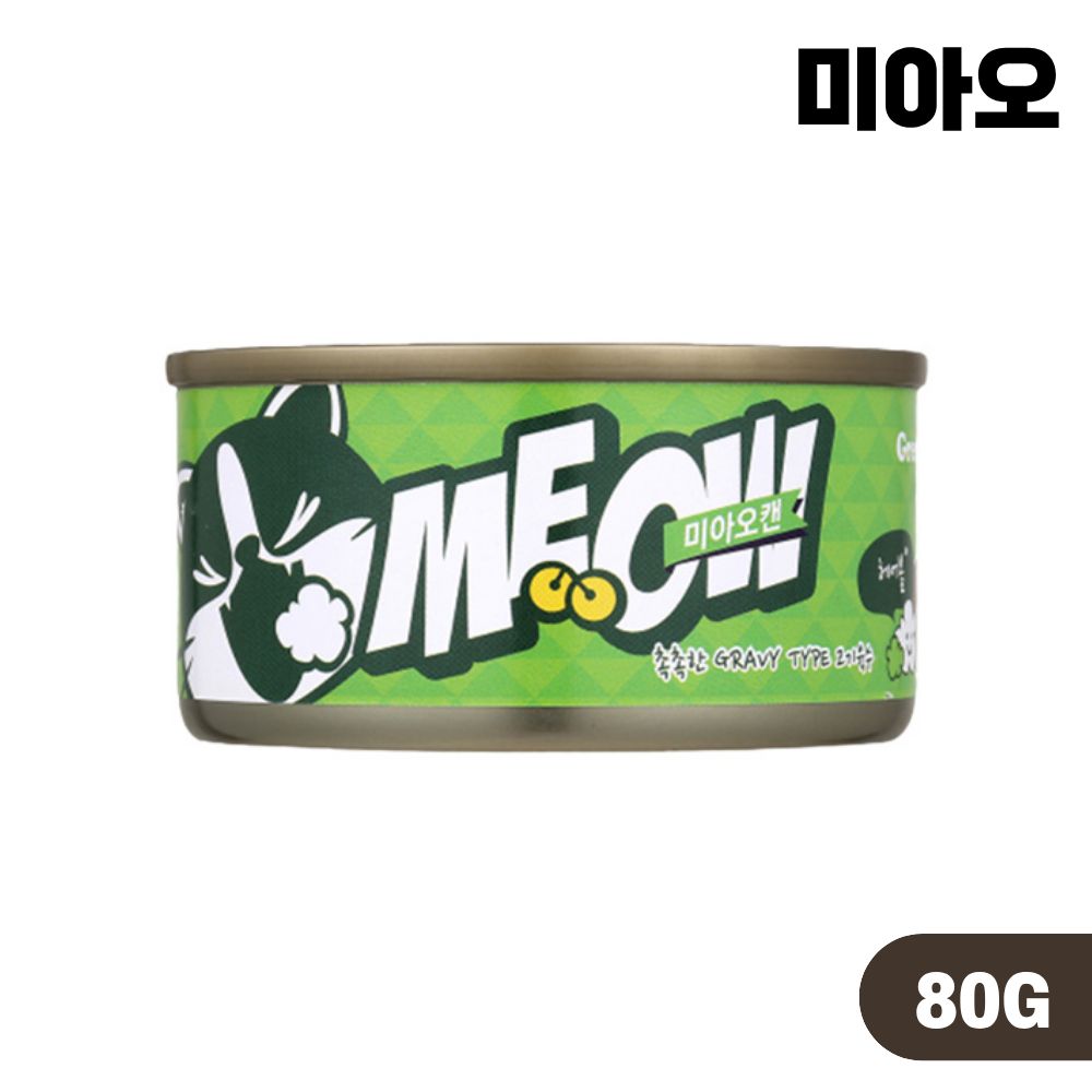 미아오 캔 고양이 습식 간식 참치+헤어볼, 80g, 1개 - 상품 이미지