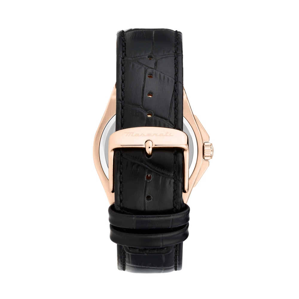 [Italian Design] 마세라티 남자 VELOCITA 가죽 클래식 손목 패션 슬림 야광 시계 블랙다이얼 - 상세 이미지 4