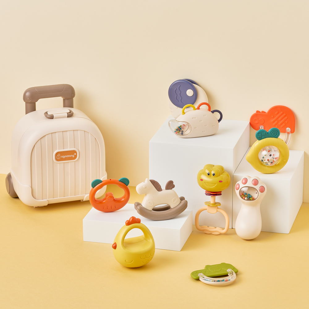 아가짱 신생아 아기 장난감 치발기 캐리어 딸랑이10종 세트 제품 이미지