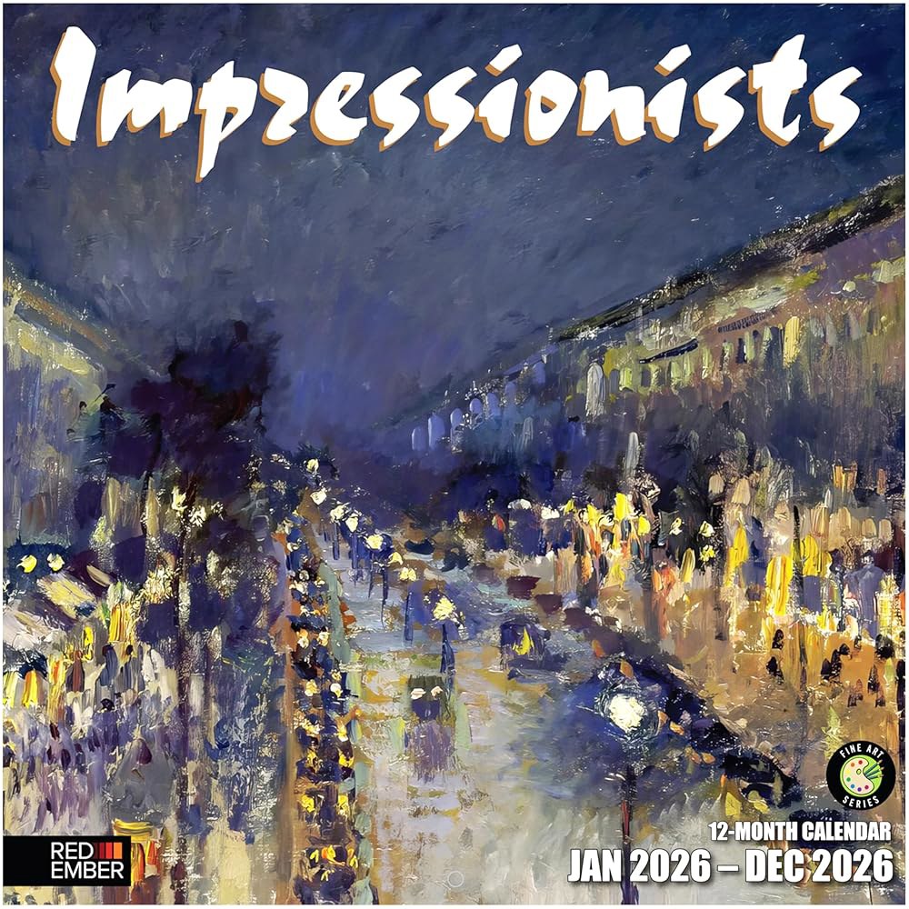 Impressionists 2026 벽 달력 12개월 24인치) 두껍고 종이 30.5cm 선물 x 때 펼쳤을 튼튼한 61cm(12인치 - 상품 이미지