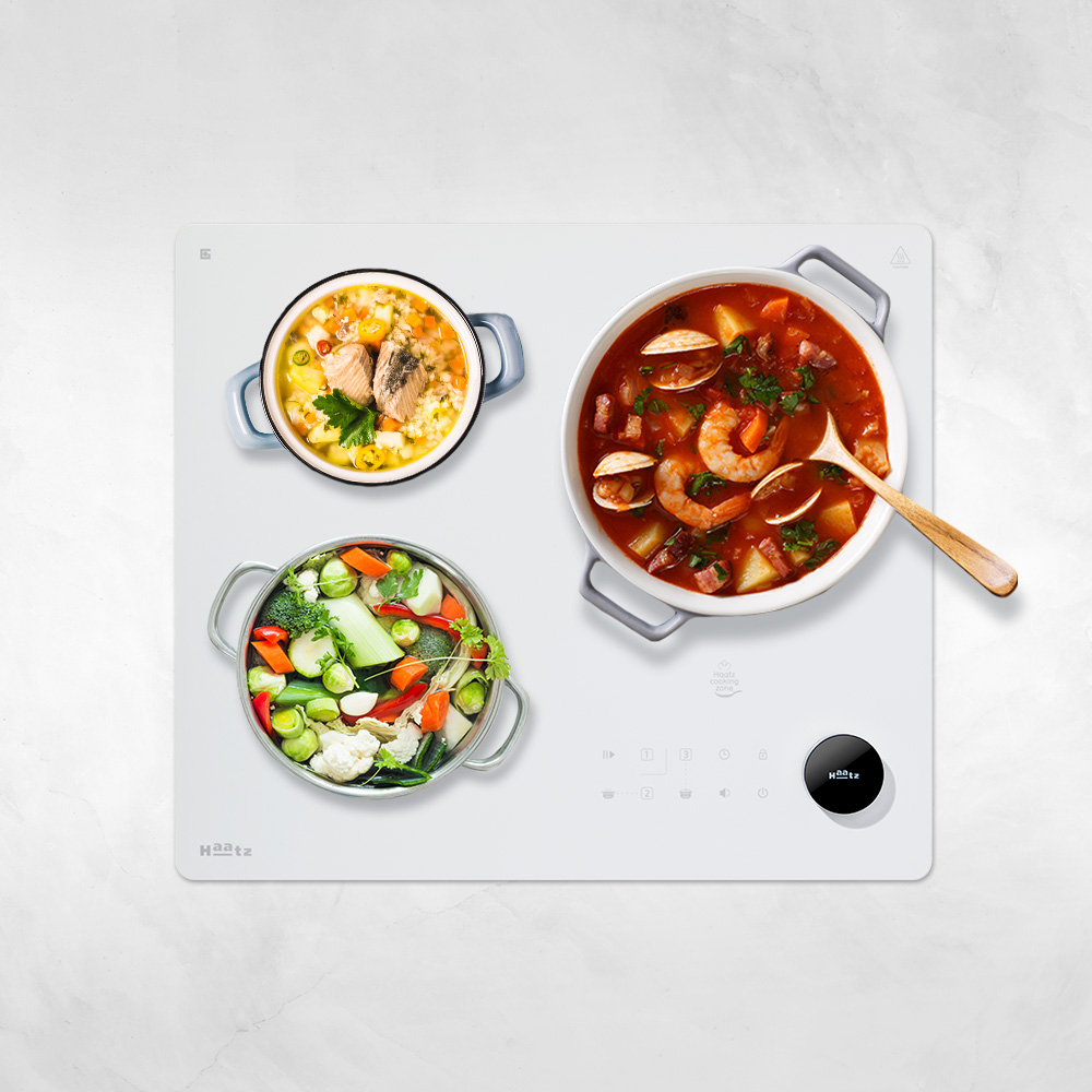 하츠 인덕션 3구 스마트휠 화이트 블랙 EIC-30HWR241 전기레인지 쿡탑 설치비포함