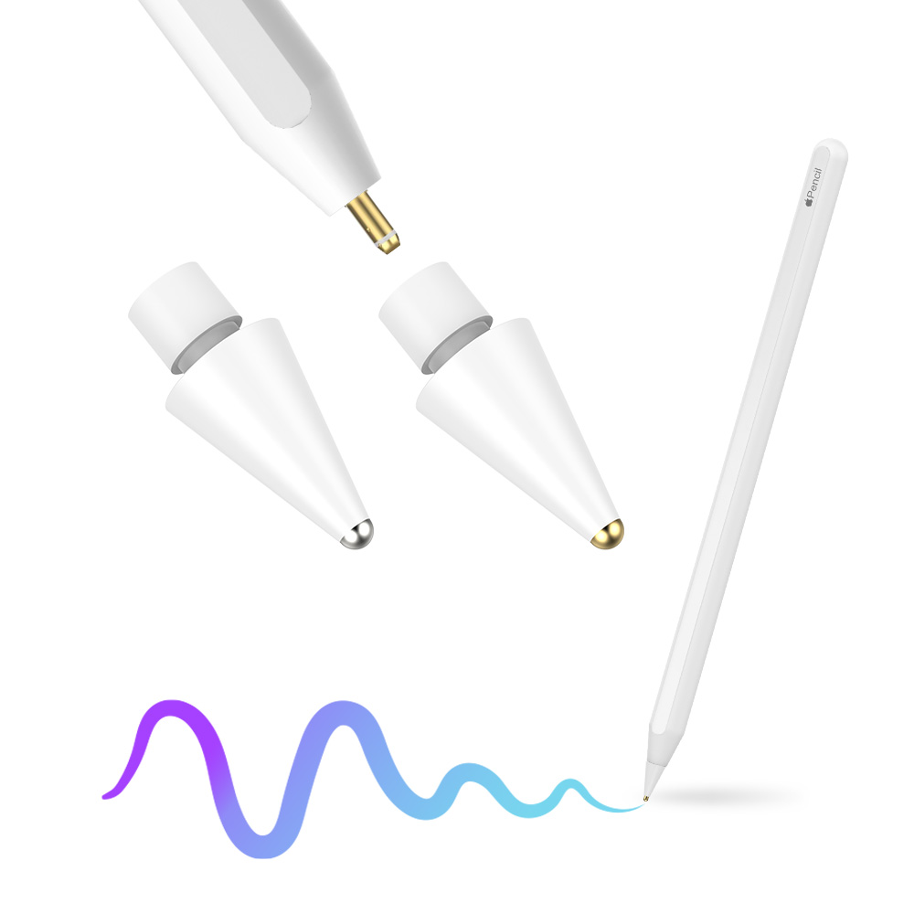 랩씨 애플펜슬 프로 2세대 1세대 USB-C 호환 메탈 펜촉 반영구 팁 연필형 - 상품 이미지