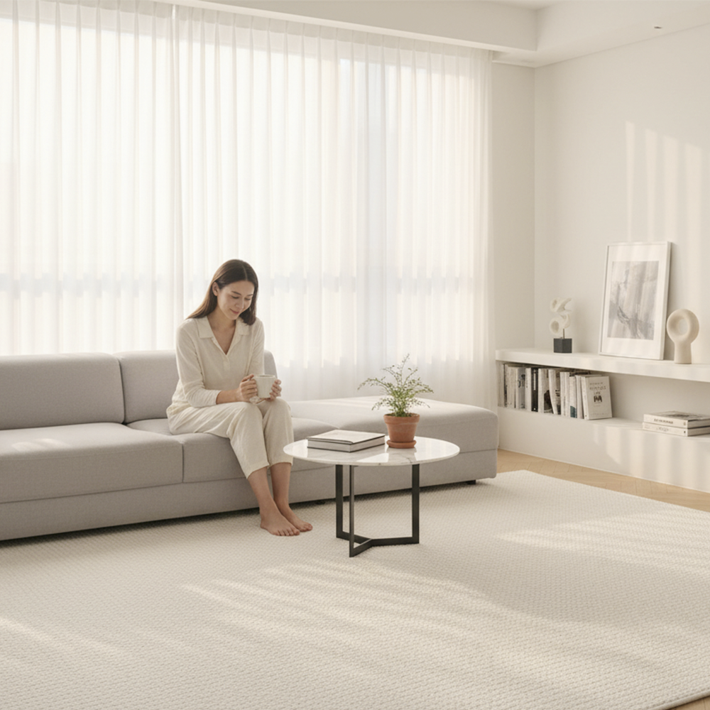 라모니 워셔블 거실 특대형 러그 사계절 카페트 사이잘룩 먼지없는 200x300