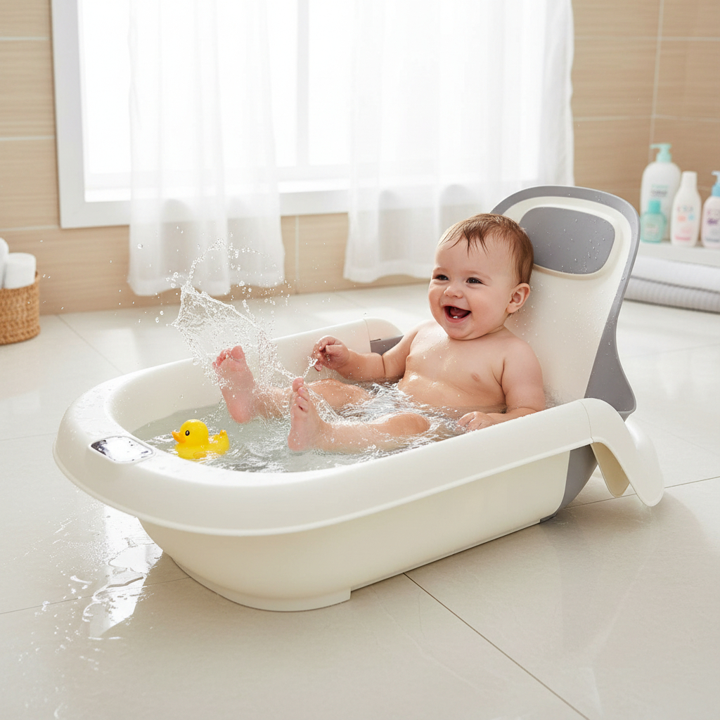 코넘 NEW 등받이 각도조절 신생아 아기 욕조 일체형