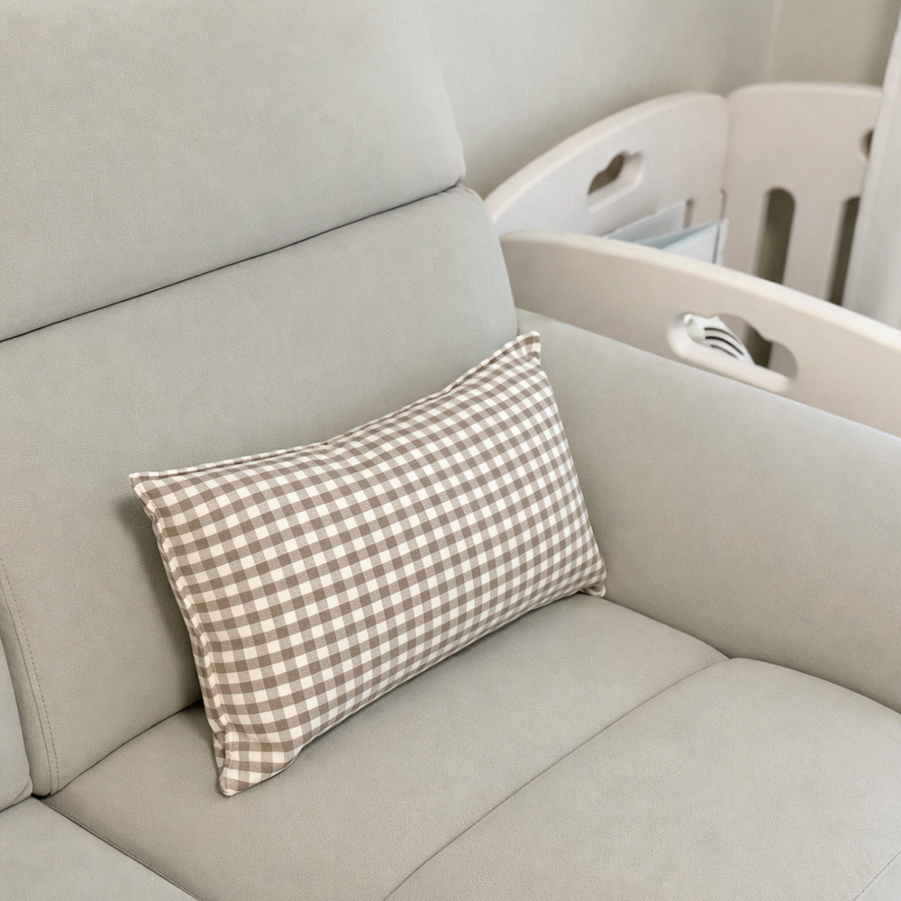 깅엄 체크 워싱 광목 순면 미니 쿠션 작은 베개커버 컬러9종 30x50