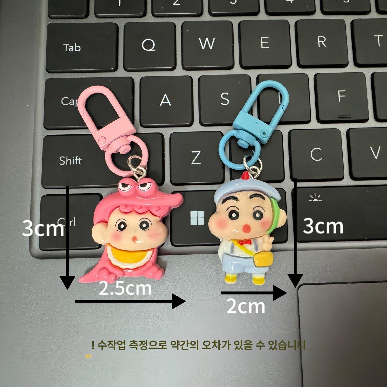 크레용 신짱 키체인 해바라기 시로 백팩 펜던트 창의적인 선물 크레용 신짱 가족 세트 6개 - 추천 - 상세 이미지 5