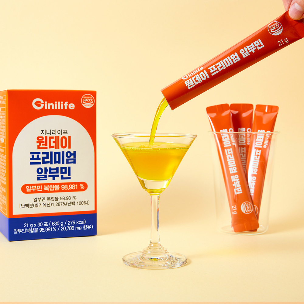 [6개월분] 지니라이프 원데이 프리미엄 마시는 알부민 30포, 6개 이미지 3