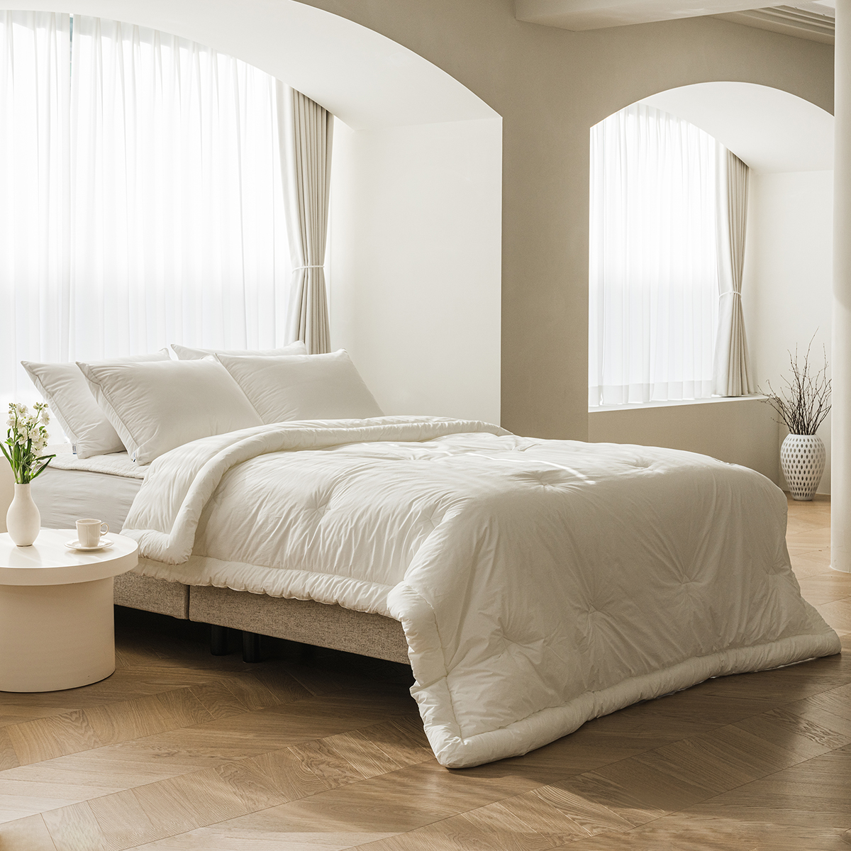 순면 60수 레이크 신혼 부부 호텔이불 차렵이불 세트 Q