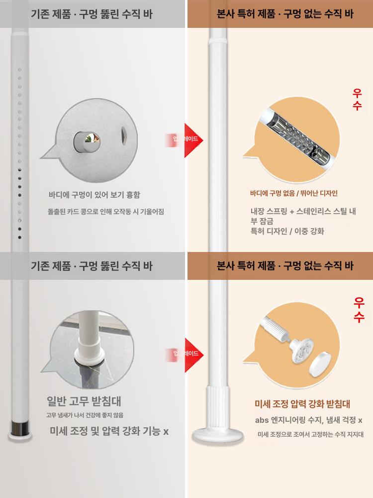 무타공 거실 스크린 칸막이 방문 커튼 신형 미용실 침실 분리용 커튼미포함 직선형 칸막이 2.6 3.6m - 상세 이미지 4