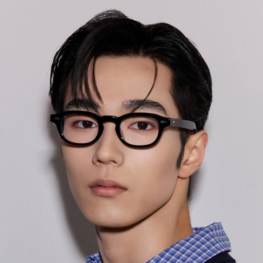 [슈퍼적립] 뮤지엄바이비컨 안경 뮤지엄81 남자 블랙 브라운 씬스퀘어 오벌 아넬형 검정뿔테 - 상품 이미지