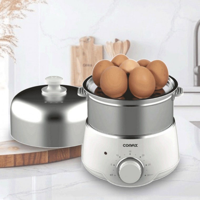 코멕스2550 다용도 2단 스텐찜통 계란찜기 위생 달걀 스티머 고급형 만두