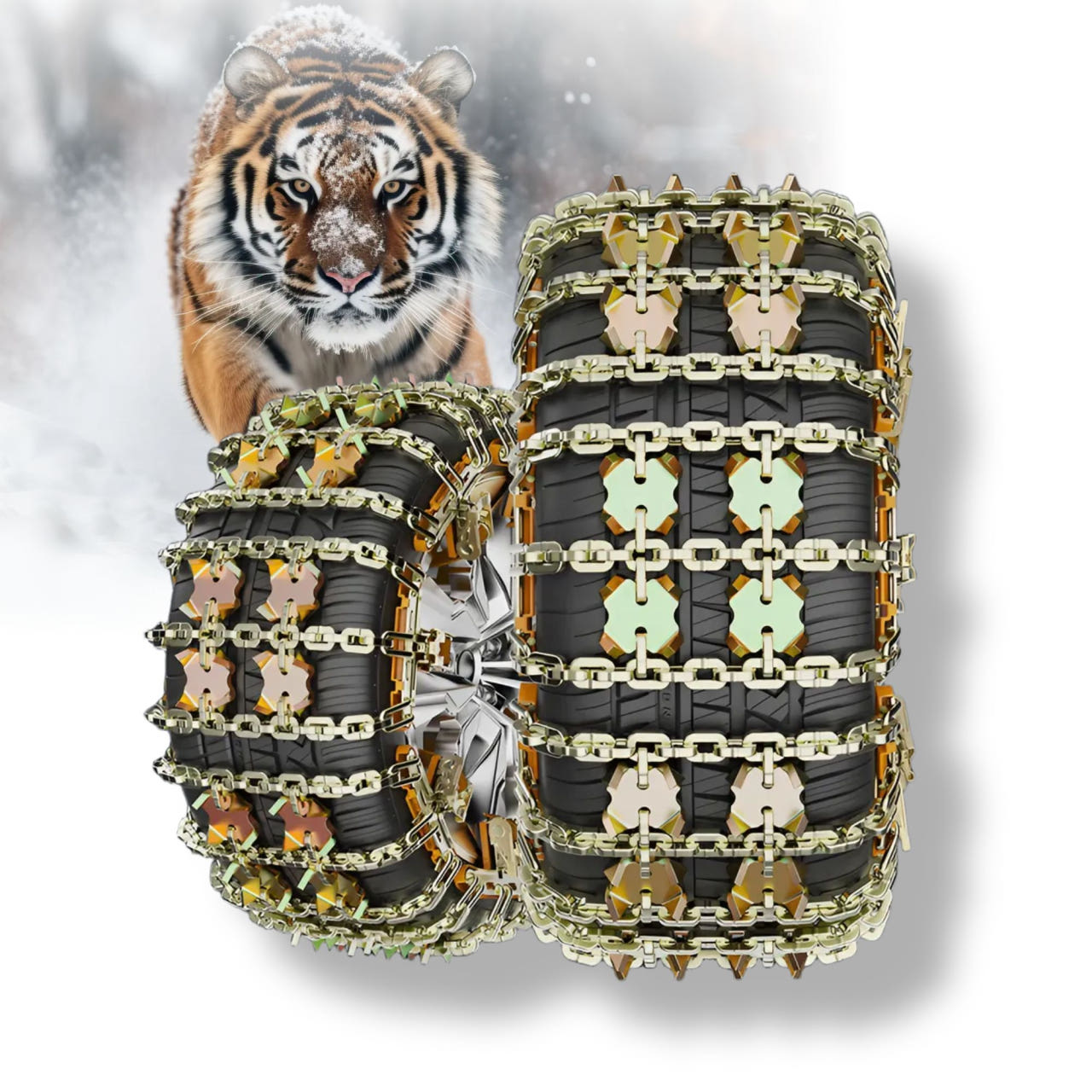 레인스카이 호랑이 자동 쇠사슬 스노우체인 4개 세트
