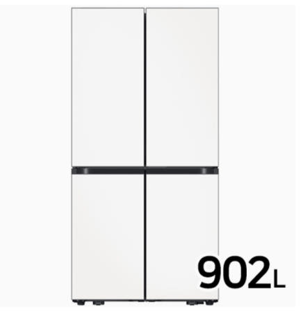 삼성전자 비스포크 AI 냉장고 4도어 902L RM70F90M2X 새틴 화이트 전국배송si