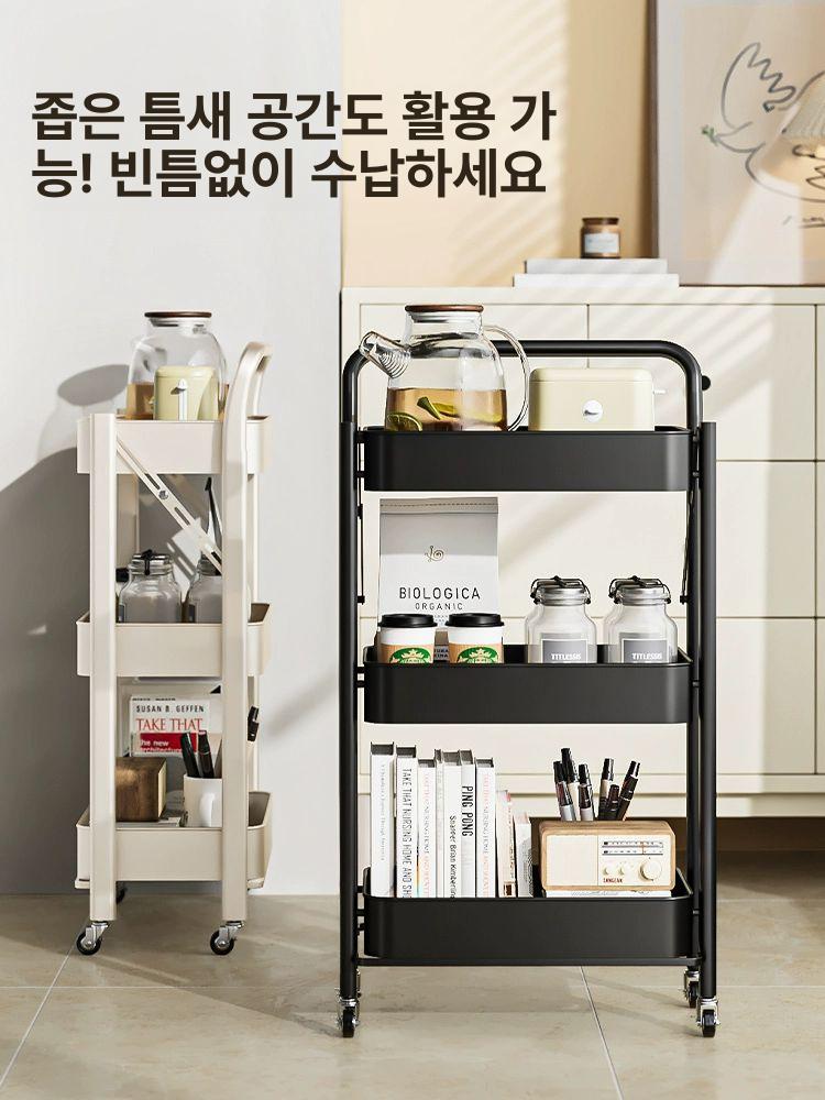 이동식 서류정리대 트레이 수레 사무실 보관함 북카트 파일정리 수납 - 상세 이미지 3